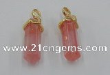 NGP5028 8*30mm sticks cherry quartz gemstone pendants wholesale