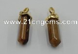 NGP5041 8*30mm sticks yellow tiger eye pendants wholesale