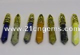 NGP5448 10*65mm sticks mixed gemstone pendants wholesale