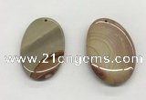 NGP5519 35*50mm oval ocean jasper pendants wholesale