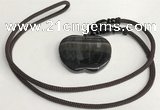 NGP5680 Agate apple pendant with nylon cord necklace