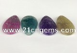 NGP5817 30*50mm flat teardrop agate gemstone pendants wholesale