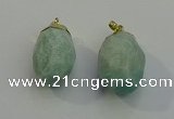 NGP6019 18*30mm - 22*35mm freeform amazonite pendants