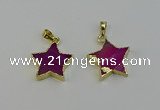 NGP6269 20mm star agate gemstone pendants wholesale