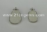 NGP6381 18*25mm - 25*35mm freeform druzy agate pendants