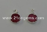 NGP6512 15mm - 16mm coin druzy agate pendants wholesale