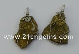 NGP6718 30*40mm - 40*55mm freeform plated druzy agate pendants