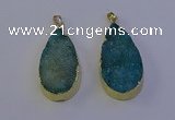 NGP7130 25*45mm - 26*50mm teardrop druzy agate pendants wholesale