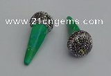 NGP7174 20*50mm faceted cone white howlite turquoise pendants