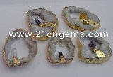 NGP7396 45*50mm - 50*55mm freeform druzy agate pendants