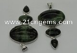 NGP8021 50*82mm - 52*86mm kambaba jasper pendant set jewelry