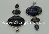NGP8030 50*82mm - 52*86mm sodalite gemstone pendant set jewelry