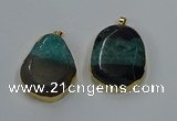NGP8630 32*45mm - 46*48mm freeform druzy agate pendants wholesale