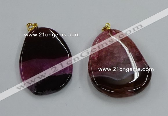 NGP8638 30*45mm - 35*50mm freeform druzy agate pendants wholesale