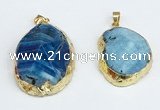 NGP8691 28*35mm - 30*40mm freeform agate pendants wholesale