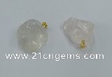 NGP8855 20*25mm - 30*40mm nuggets white crystal pendants wholesale