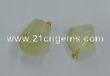 NGP8857 20*25mm - 30*40mm nuggets lemon quartz pendants wholesale