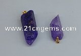 NGP8880 16*38mm - 25*60mm sticks crackle quartz pendants wholesale