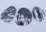 NGP948 5PCS 30-48mm*45-60mm freeform zebra jasper gemstone pendants