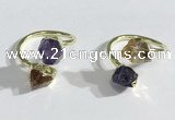 NGR1081 8*10mm - 10*12mm faceted nuggets Citrine & amethyst rings