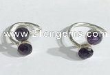 NGR1086 8mm faceted coin amethyst gemstone rings wholesale