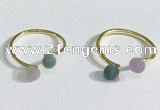 NGR1116 4mm round agate gemstone rings wholesale
