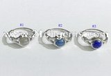 NGR1130 14*17mm flat round mixed gemstone rings wholesale