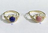 NGR1138 7mm flat round mixed gemstone gemstone rings wholesale
