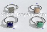 NGR1140 10mm square  mixed gemstone rings wholesale