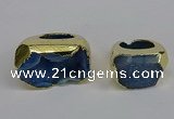 NGR306 25*40mm - 30*35mm freeform druzy agate gemstone rings