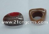 NGR32 16*35*40mm faceted freeform agate gemstone rings
