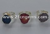 NGR327 16*18mm - 18*20mm freeform druzy agate gemstone rings
