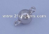 SSC106 5pcs 6mm round 925 sterling silver magnetic clasps