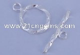 SSC24 5pcs 16mm donut 925 sterling silver toggle clasps