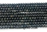 CAE320 15.5 inches 4mm round astrophyllite gemstone beads