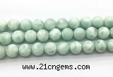 CAS305 15.5 inches 14mm round snowflake angelite gemstone beads