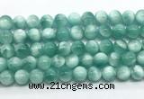 CAS332 15.5 inches 10mm round peacock angelite gemstone beads