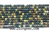 CAZ15 15.5 inches 4mm round azurite gemstone beads