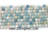 CMG501 15.5 inches 6mm round morganite gemstone beads