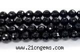 CON128 15.5 inches 14mm faceted round black onyx gemstone beads