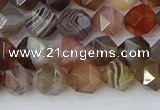 CAA1007 15.5 inches 6mm faceted nuggets botswana agate beads