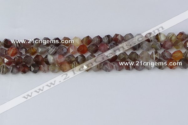 CAA1007 15.5 inches 6mm faceted nuggets botswana agate beads