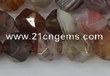 CAA1009 15.5 inches 10mm faceted nuggets botswana agate beads