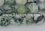 CAA1022 15.5 inches 10mm faceted nuggets tree agate beads