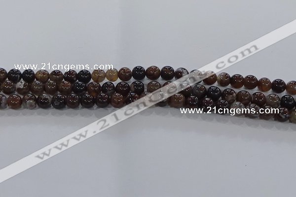 CAA1036 15.5 inches 6mm round dragon veins agate beads wholesale