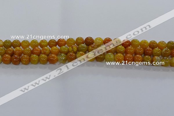 CAA1042 15.5 inches 8mm round dragon veins agate beads wholesale