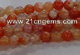 CAA1045 15.5 inches 4mm round dragon veins agate beads wholesale