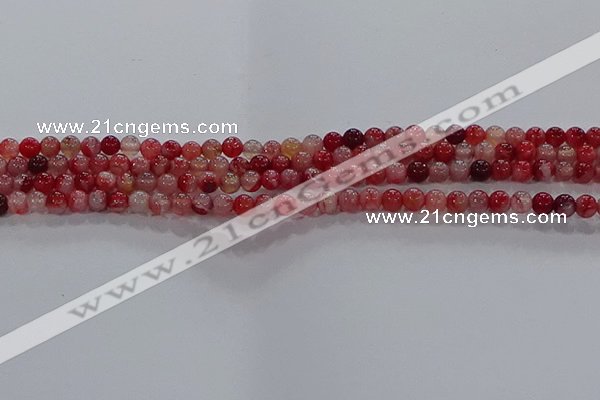 CAA1050 15.5 inches 4mm round dragon veins agate beads wholesale