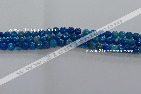 CAA1057 15.5 inches 8mm round dragon veins agate beads wholesale