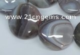 CAA106 15.5 inches 25mm coin botswana agate gemstone beads